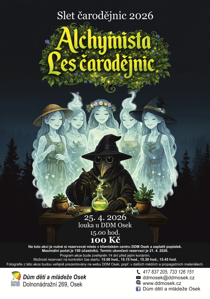 Slet čarodějnic 2026: Alchymista - Les čarodějnic/15.15 hod.
