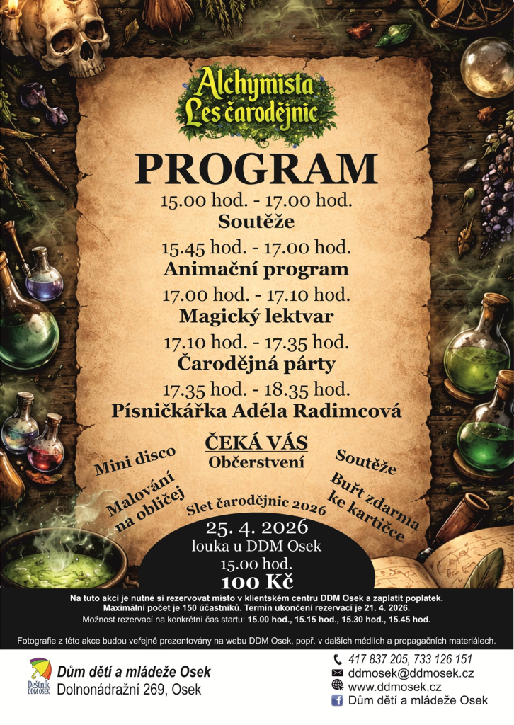 PROGRAM - Slet čarodějnic 2026: Alchymista - Les čarodějnic 