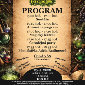 PROGRAM - Slet čarodějnic 2026: Alchymista - Les čarodějnic 